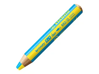 Kleurpotloden STABILO 882 woody 3 in 1 duo puntenslijper ass 6st - 1