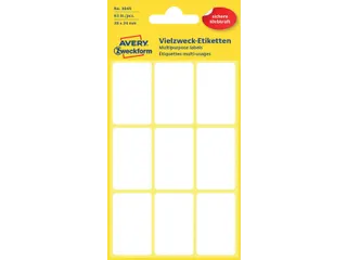 Etiket Avery Zweckform 3045 38x24mm wit 63 stuks - 1