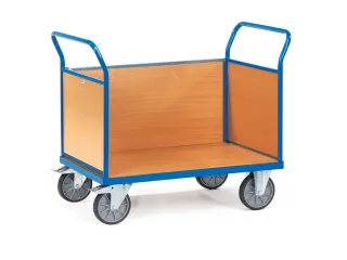 Driewandwagens 2533 600kg 1200x800mm Ral5007 Houten Plaat - 1