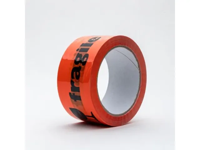 verpakkingstape PP: fragile 48 mm x 66 m oranje
