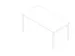 bureau HxBxD 730x1600x800mm blad wit 4-voeten wit