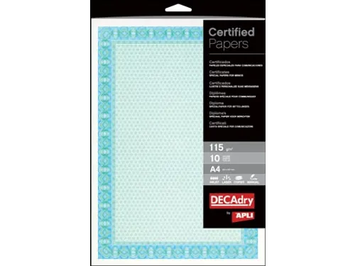 Decadry Certificaten Papier 70 Blad Spiraal Blauw