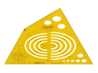 Tekensjabloon axonograph 240x135x1,2mm - 1