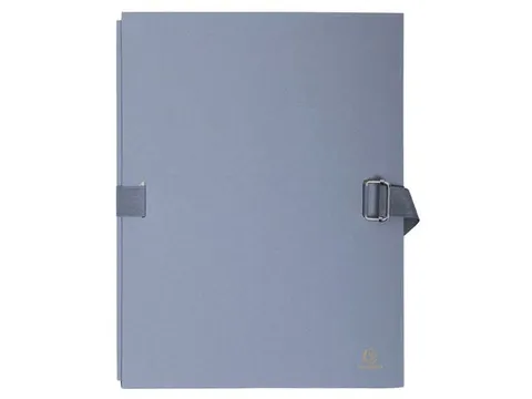 Map uitrekbare rug+klep papier grijs