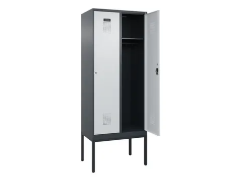 locker,HxBxD 2120x800x500mm,2vak,vak B 400mm,cil.-slot,voetonderstel