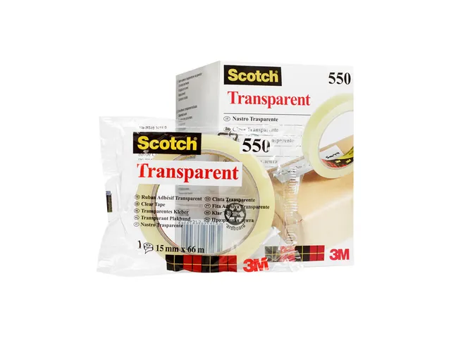 Plakband Scotch 550 15mmx66m transparant