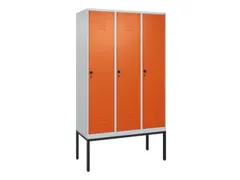 locker,HxBxD 2120x1200x500mm,3vak,vak B 400mm,draaigrendel