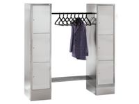 locker met kapstok HxBxD 1800x1550x500mm romp RAL7016 front RAL7016