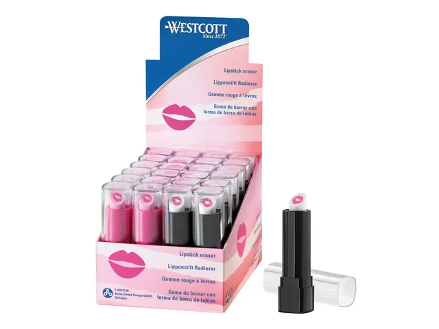 Gomme Westcott Lipstick 2 couleurs assorties