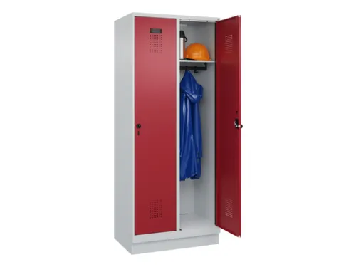 locker,HxBxD 1950x800x500mm,2vak,vak B 400mm,draaigrendel,sokkel