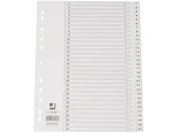Tabbladen PP Set 1-31 Met Indexblad A4 11-Gaats Wit Personaliseerbaar