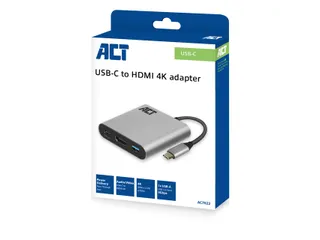 USB-C Multiport Adapter Voor 1 HDMI Monitor Grijs - 8