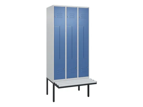 Z-garderobekast,HxBxD 2120x900x815mm,6vak,vak B 300mm,cil.-slot
