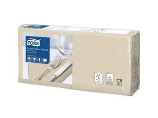 Tork 477350 Lunchservet 33x33cm 2-laags 1/4 vouw 10x200st Natural - 1