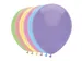 Ballon Haza uni 30cm 100 pièces pastel assorti