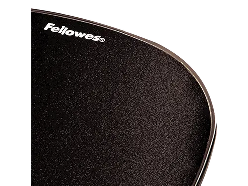 Muismat met polssteun Fellowes Crystals gel transparant zwart