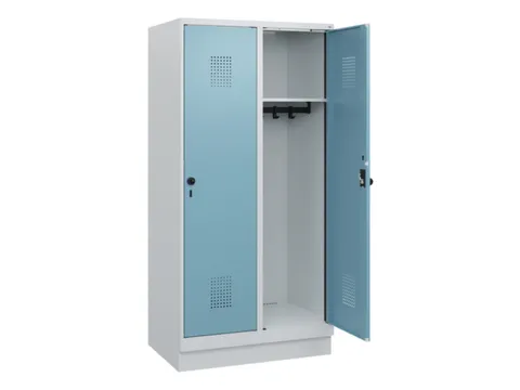 schoollocker,HxBxD 1630x800x500mm,2vak,vak B 400mm,draaigrendel,sokkel