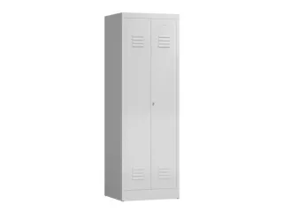 garderobekast HxBxD 1800x590x500mm 2vak klink RAL9003 - 1