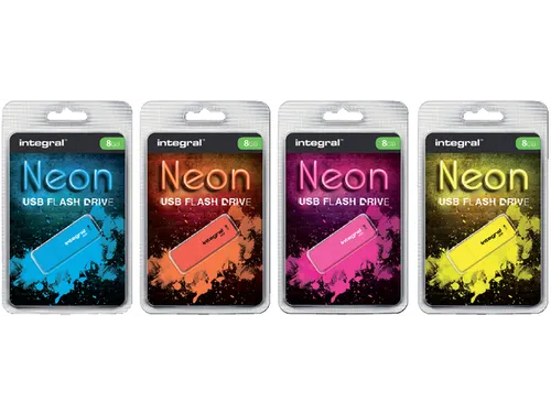 USB stick 2.0 Integral Neon USB-A 16GB oranje