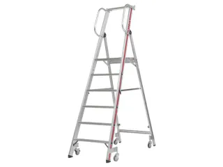 verrijdbare platformladder,bordes HxBxD 1180x440x400mm,5treden - 2