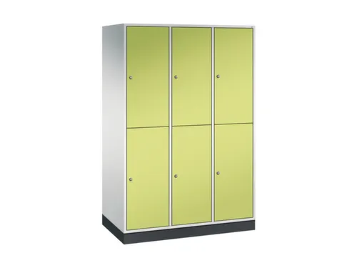Dubbeldekse garderobekast,RAL 7035/RDS1108060,HxBxD 1950x1220x600mm