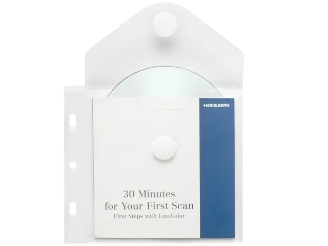 CD-hoes transparant 135x135mm met perforatierand en klittenbandsluitin