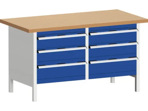 werkbank met opbergruimte,HxBxD 840x1500x750mm,beukenblad