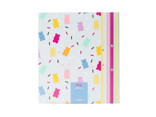 Ordner B'LOG SWEET CANDY A4 2r 8cm krimp a 2st 2 motieven