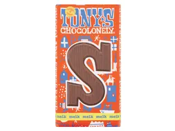 Tony's Chocolonely Melk Chocoladeletter S 180 Gram