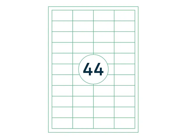 Etiket Rillstab 48.5x25.4mm Wit 4400 Stuks