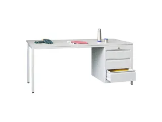 Werkplaatsbureau 1700x800x720mm 3laden Rechts Ral7035 Front Ral7035 - 2