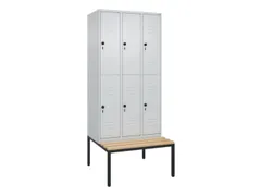 armoire vestiaire avec banc à deux niveaux HxlxP 2120x900x815mm