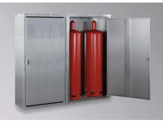 gasflessenkast,v. 4x33kg fles,HxBxD 1435x1720x400mm,m. dak - 1