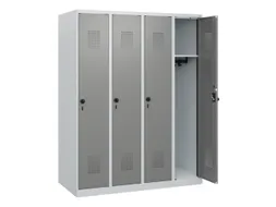 schoollocker,HxBxD 1530x1200x500mm,4vak,vak B 300mm,draaigrendel