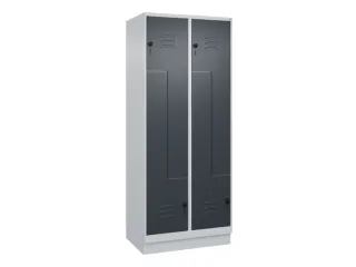 Z-garderobekast,HxBxD 1950x800x500mm,vak B 200/400mm,draaigrendel - 1
