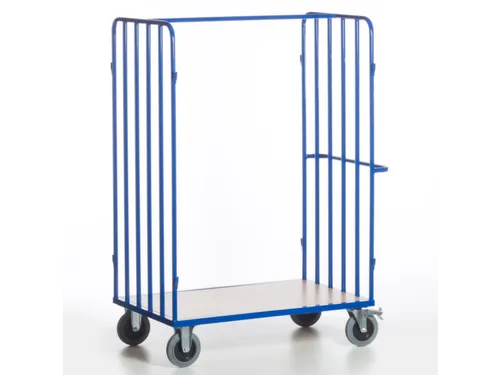 pakketwagen,draagverm. 600kg,laadvl. LxB 1200x800mm,houtetage,RAL5010