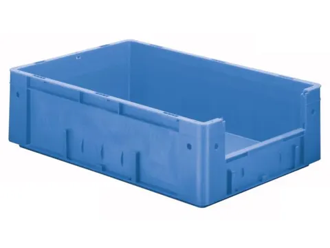 Euronorm Stapelkrat Blauw 175x600x400mm 31l Gesloten Grijpopening