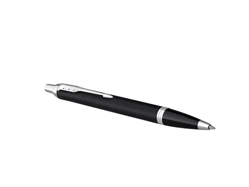 Balpen Parker IM Matt Black CT Finish Medium Blauwe inkt