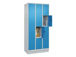 lockerkast,HxBxD 1950x900x500mm,3x4vakken,vak B 300mm,cil.-slot,sokkel