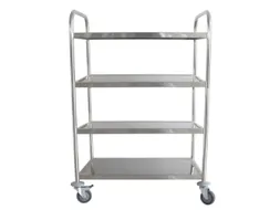 RVS serveerwagen draagverm. 200kg 4etage(s) laadvl. LxB 820x500mm