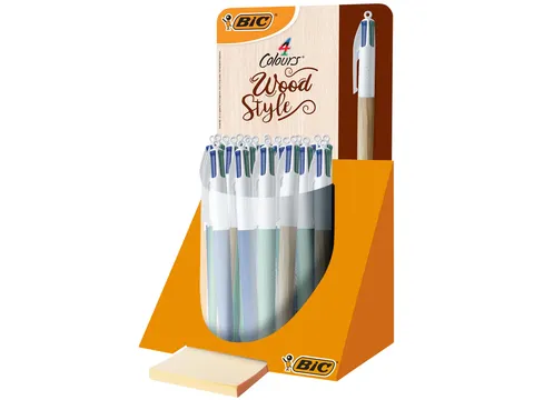 Stylo bille BIC 4 couleurs Wood