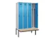 locker met bank,voor scheiding van kleding,HxBxD 2120x1200x815mm,4vak