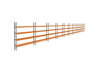 palletstelling,basis+9xaanbouw,HxBxD 4620x37100x750mm,vakl. 3400kg - 1