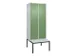 locker voor scheiding van kleding,HxBxD 2120x800x815mm,2vak