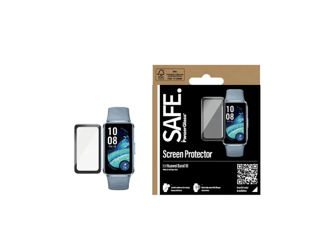 PanzerGlass SAFE. by Screen Protector w. Black Frame Huawei Band 10
