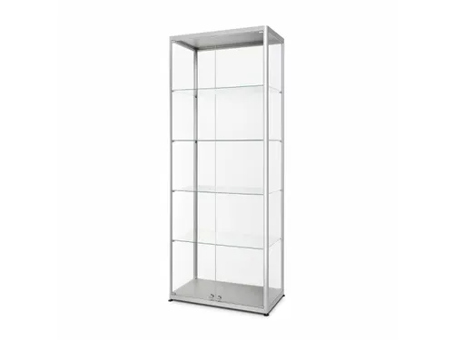 Glazen Vitrinekast Dubbele Deur 80x40x200cm