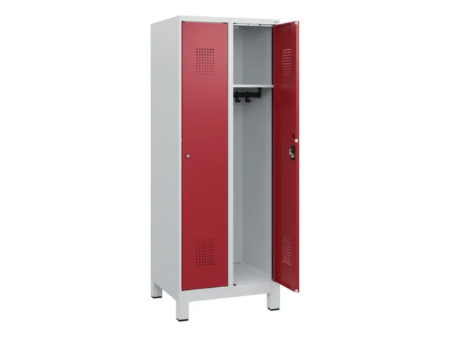schoollocker,HxBxD 1630x600x500mm,2vak,vak B 300mm,cil.-slot,voeten