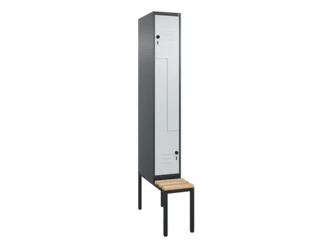 Z-garderobekast,HxBxD 2120x300x815mm,2vak,vak B 300mm,draaigrendel
