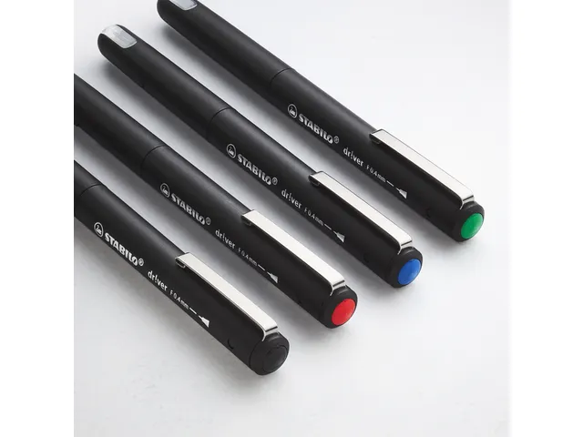 Fineliner STABILO dr!ver Fijne punt 0.4 mm Blauw