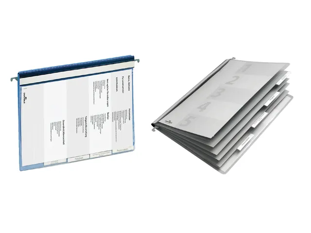 Dossiermap Durable Personeel 2555 A4 Blauw 5 vakken + hangrail